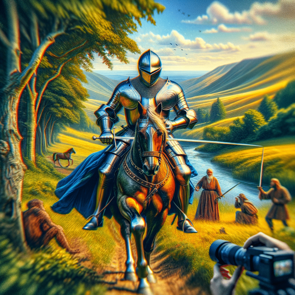 Medieval knight in armor